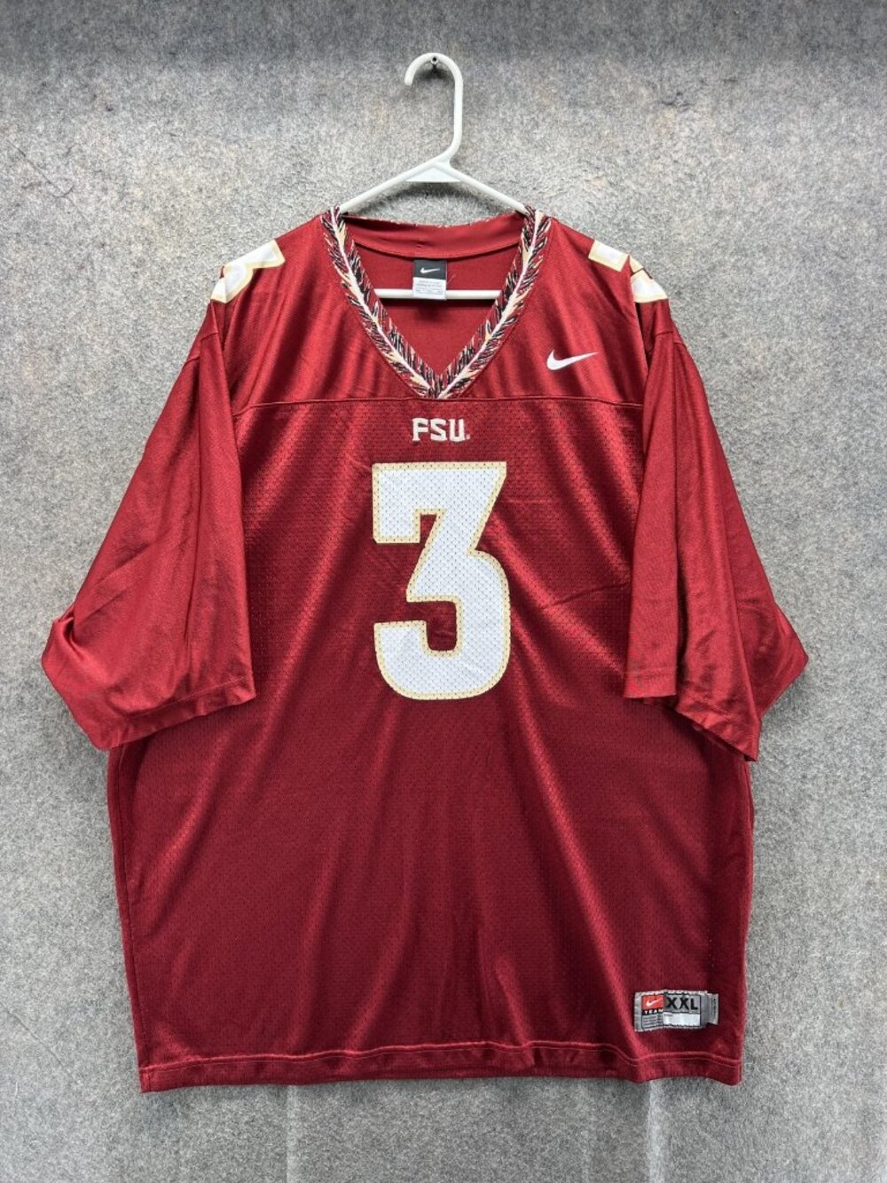 Florida State Seminoles Jersey Mens 2XL Red NCAA Football Nike Team #3